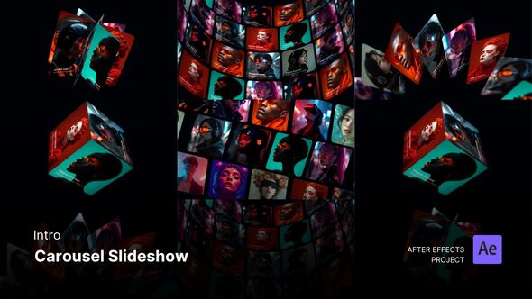 Carousel Slideshow After Effects Template Openers template preview