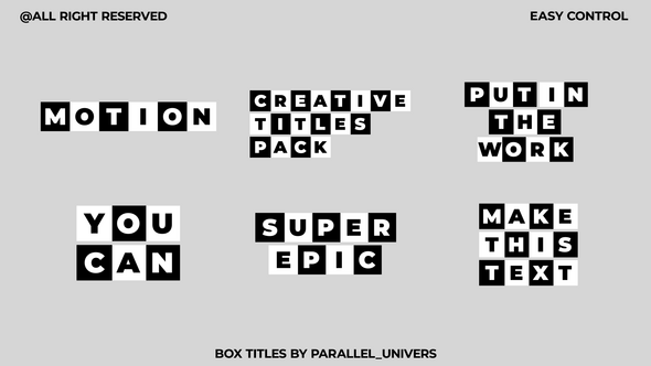 Box Titles | AE Titles template preview