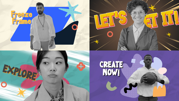 Pop Freeze Frame Elements template preview