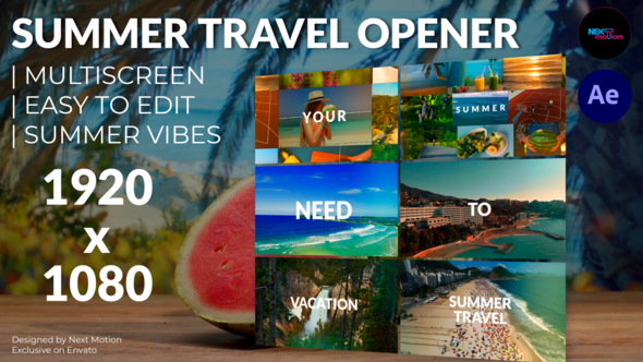 Summer Travel Opener | Multiscreen Openers template preview