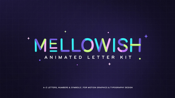Mellowish Animated Letter Kit Titles template preview