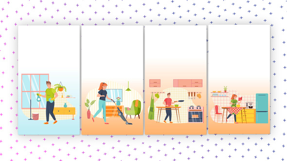 Chores - Vertical Media Content Elements template preview