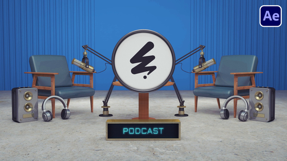 Podcast Intro 03 Logo Stings template preview