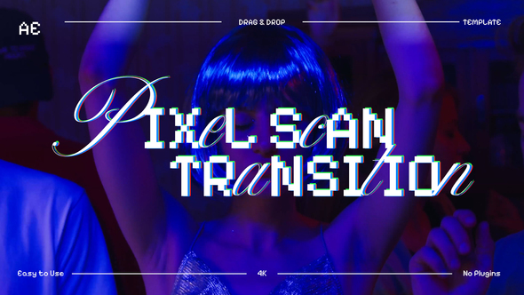 Pixel Scan Transition Elements template preview