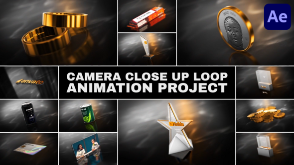 Camera Close Up Loop Animation Project for After Effects Elements template preview
