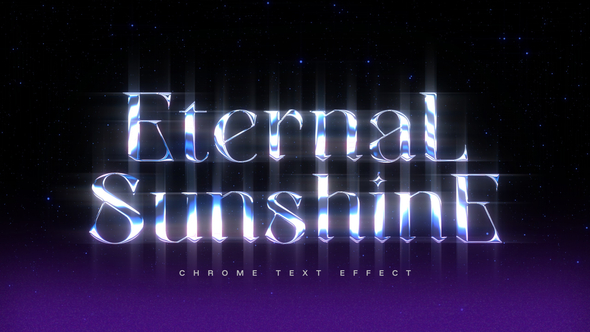 Chrome Text Effect Titles template preview