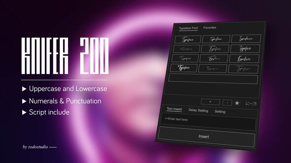 Animated Typeface - Knifer 200 Titles template preview