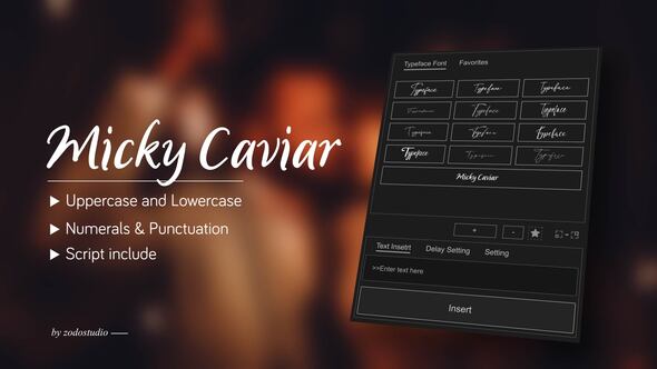 Animated Typeface - Micky Caviar Titles template preview