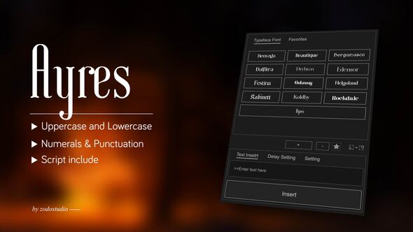 Animated Typeface - Ayres Titles template preview