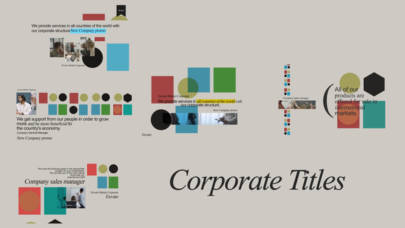 Elegant Corporate Titles | Clean Business Presentation Template Titles template preview