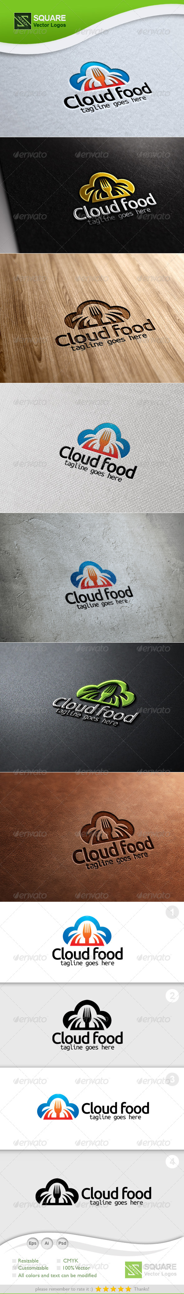 Cloud, Fork Vector Logo Template - Symbols Logo Templates