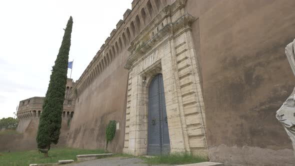 A door of the Sant' angelo Castle in Rome