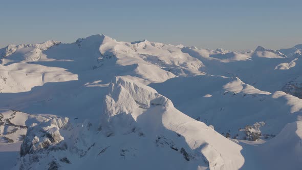 Aerial View From an Airplane of a Famous Mountain Peak Black Tusk alt