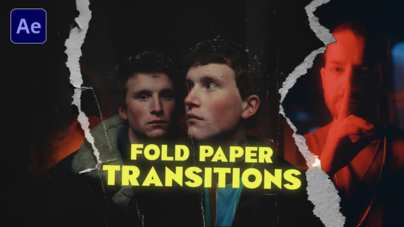 Fold Paper Transitions Elements template preview