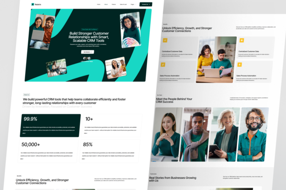Relatrix ? CRM SAAS Platform Elementor Template Kit for Customer Relationship Solutions
