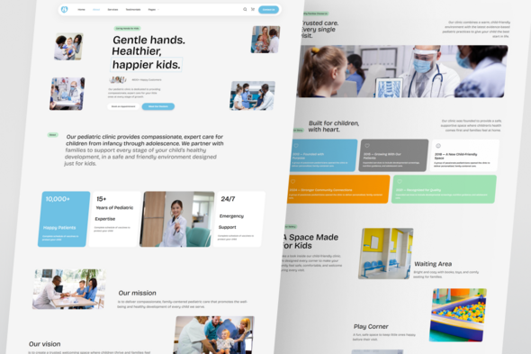 Kidica ? Health Clinic & Pediatrician Elementor Template Kit for Childcare Services