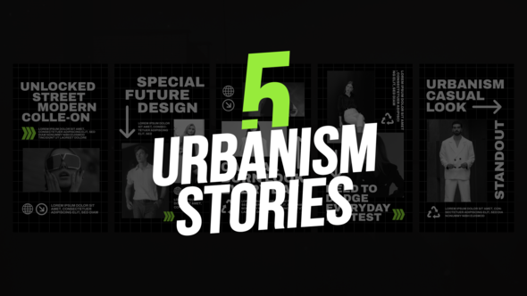 5 Urbanism Stories Product Promo template preview
