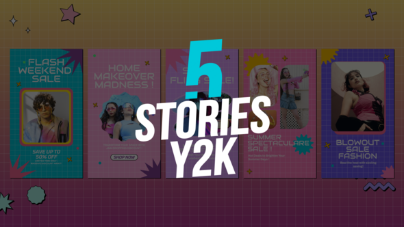 5 Y2K Stories Product Promo template preview
