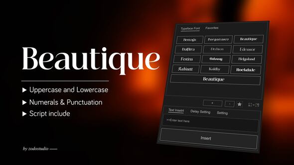 Animated Typeface - Beautique Display Titles template preview