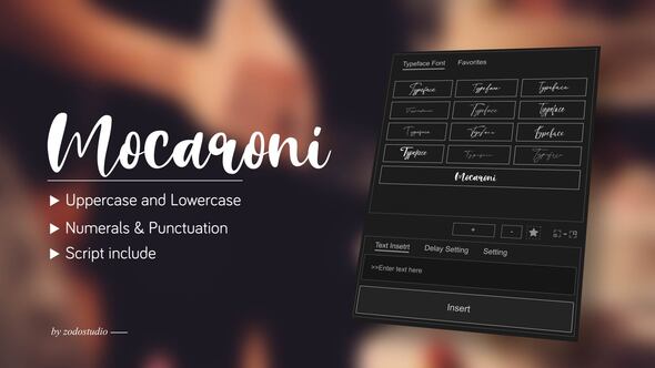 Animated Typeface - Mocaroni Titles template preview