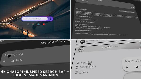 4K ChatGPT-Inspired Search Bar – Logo & Image Variants broadcast-packages template preview