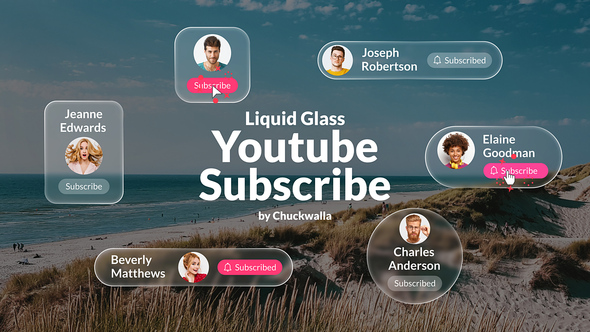 Liquid Glass Youtube Subscribe Elements template preview