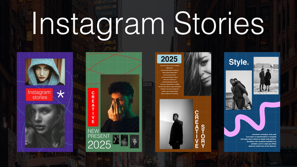 Simple Instagram Stories Titles template preview
