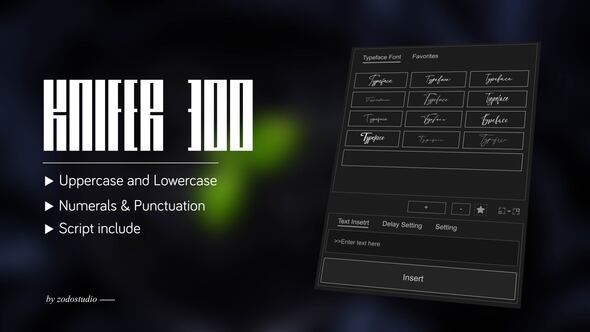 Animated Typeface - Knifer 300 Titles template preview
