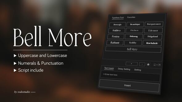 Animated Typeface - Bell More Titles template preview