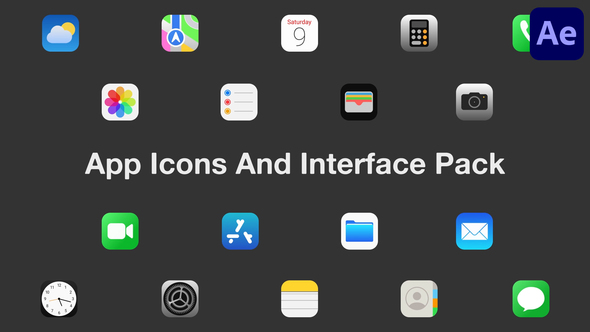 App Icons And Interface Pack for After Effects Elements template preview