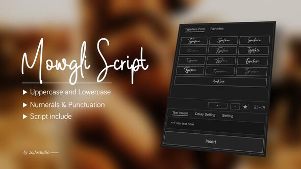 Animated Typeface - Mowgli Script Titles template preview