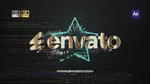 Retro VHS Logo Reveal Logo Stings template preview