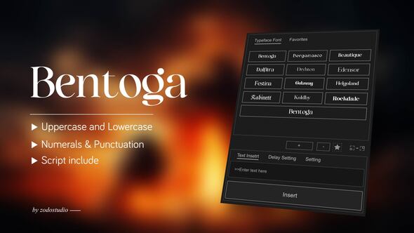 Animated Typeface - Bentoga Titles template preview
