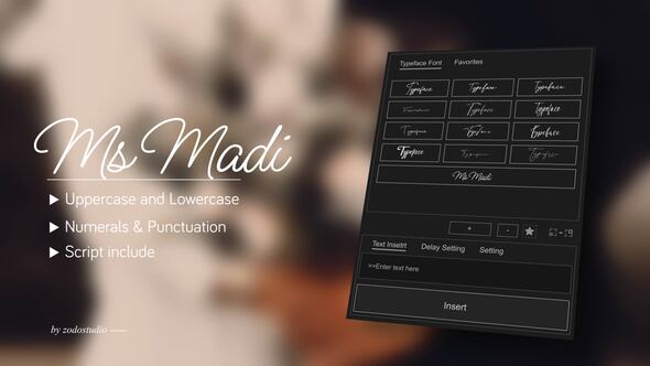Animated Typeface - Ms Madi Titles template preview