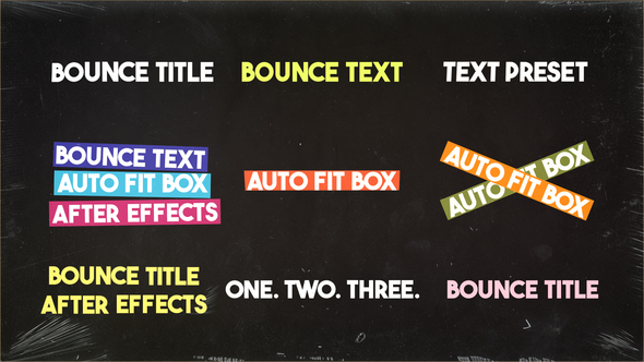 Bounce Text Presets Titles template preview