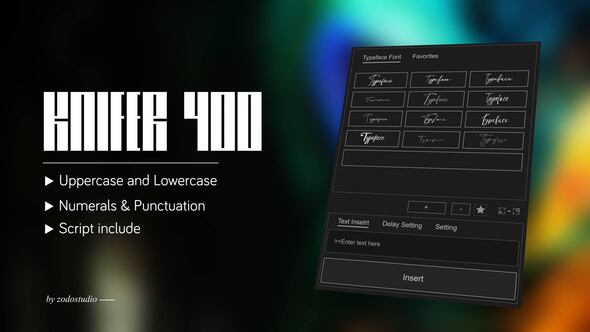 Animated Typeface - Knifer 400 Titles template preview