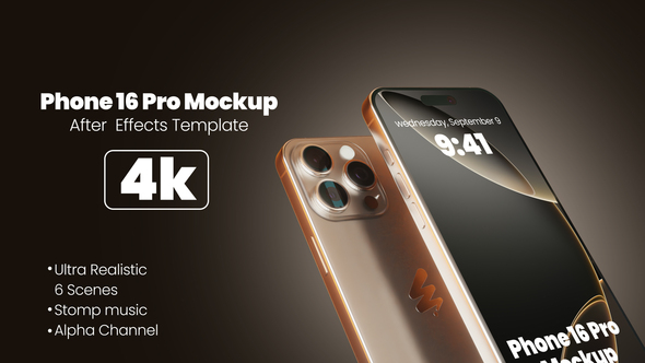 Phone 16 pro Mockup | 4K Product Promo template preview