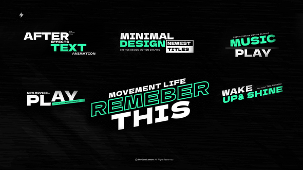 Title Animation Titles template preview