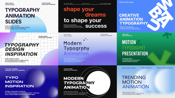 Modern Typography Titles template preview