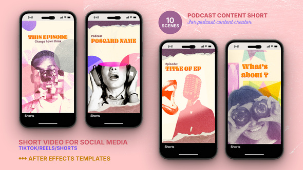 Podcast Content Short Video Template for TikTok/Shorts/Reels Product Promo template preview