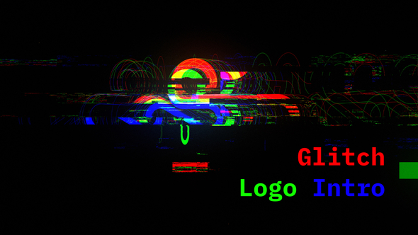 Glitch Logo Intro Logo Stings template preview