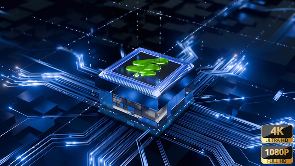 High Tech Circuit Logo Reveal Logo Stings template preview