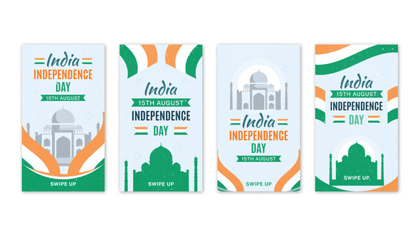 India Independence Day Instagram Stories Elements template preview