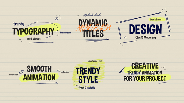 Eye-catching Scribble Titles Titles template preview
