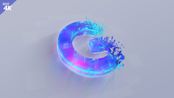 Digital 3D Wipe Logo Logo Stings template preview