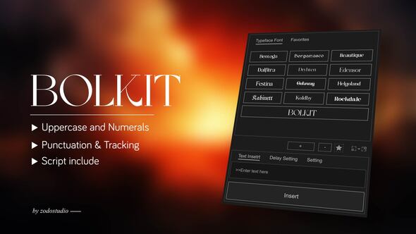 Animated Typeface - Bolkit Rayek Titles template preview
