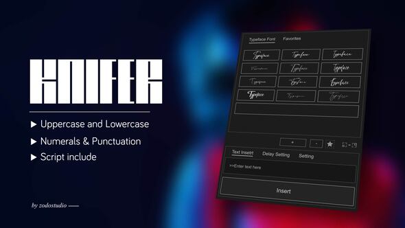 Animated Typeface - Knifer 600 Titles template preview