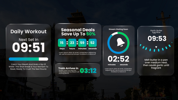 Timer Widget Elements template preview