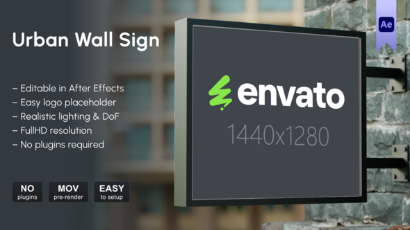 Urban Wall Sign Product Promo template preview