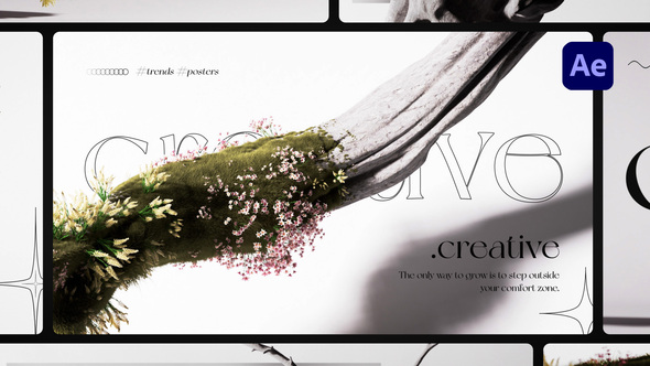 Organic Growth Posters Titles template preview